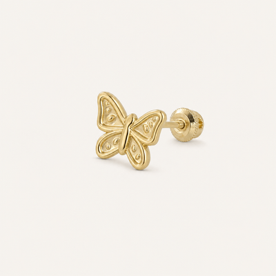 Broquel Mariposa Oro 10K