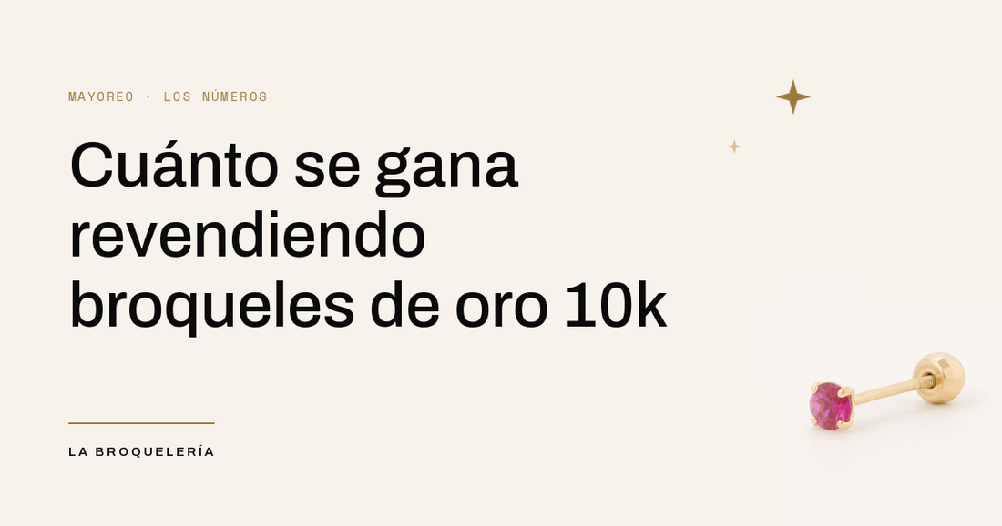 Cuánto se gana revendiendo broqueles de oro 10k, portada de La Broquelería