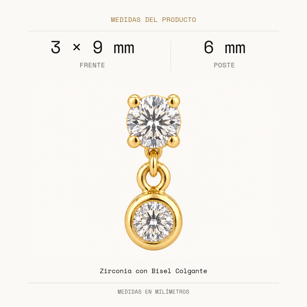 Broquel Zirconia con Bisel Colgante · Medidas