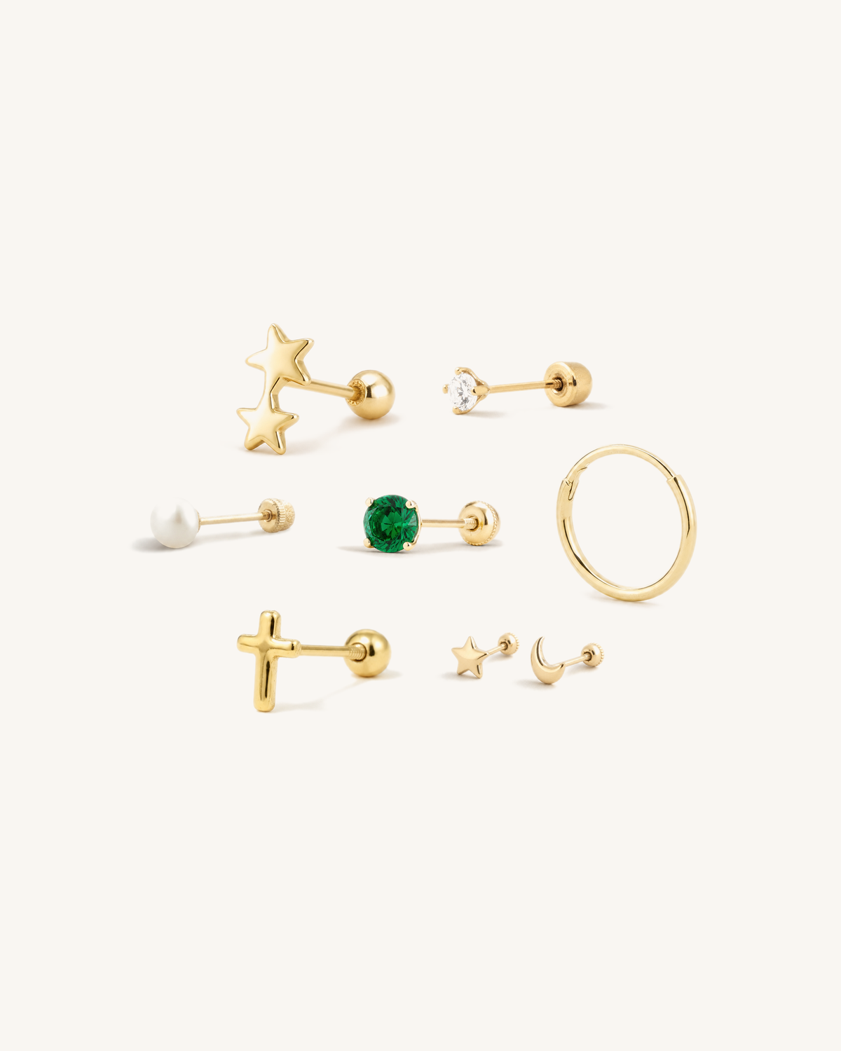 Kit 7 Pares: flat-lay de los 7 modelos