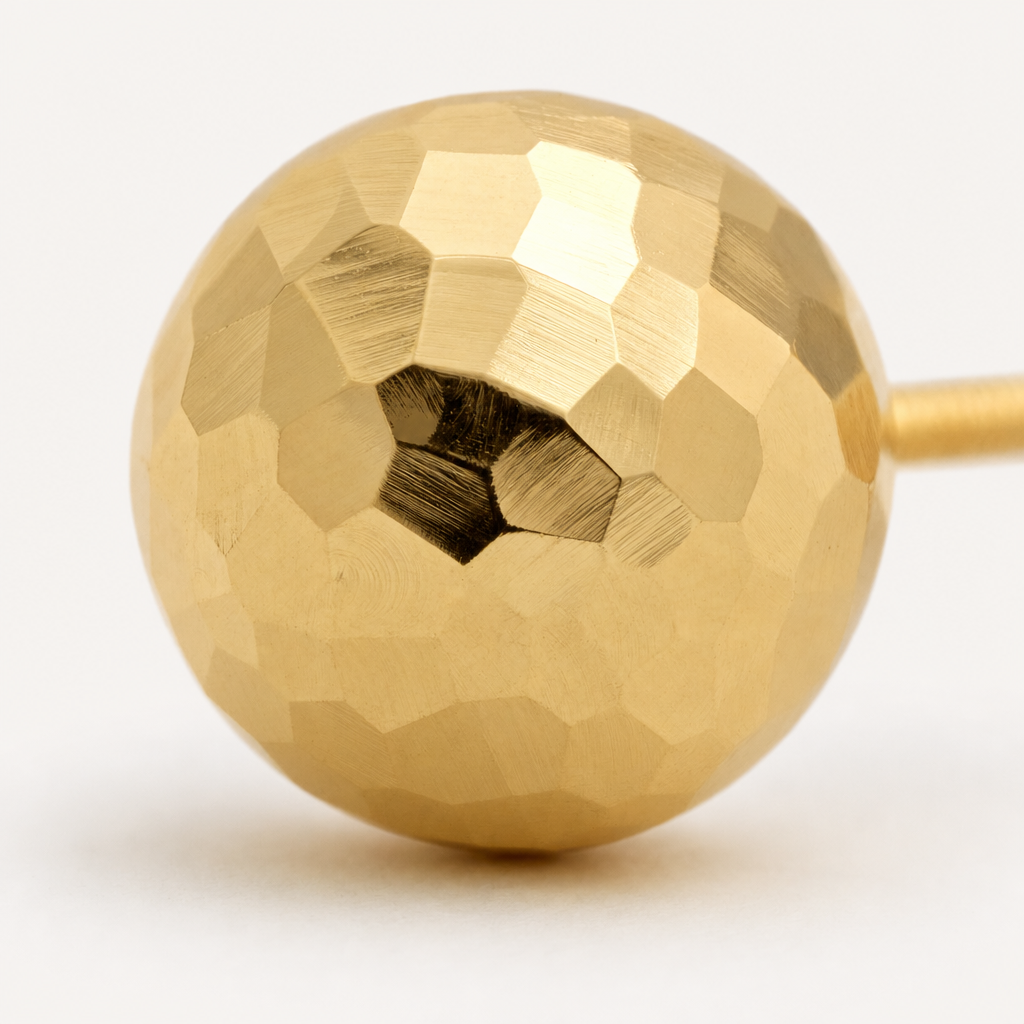 Broquel Dormilona 3.2 mm Oro 10K — macro frontal