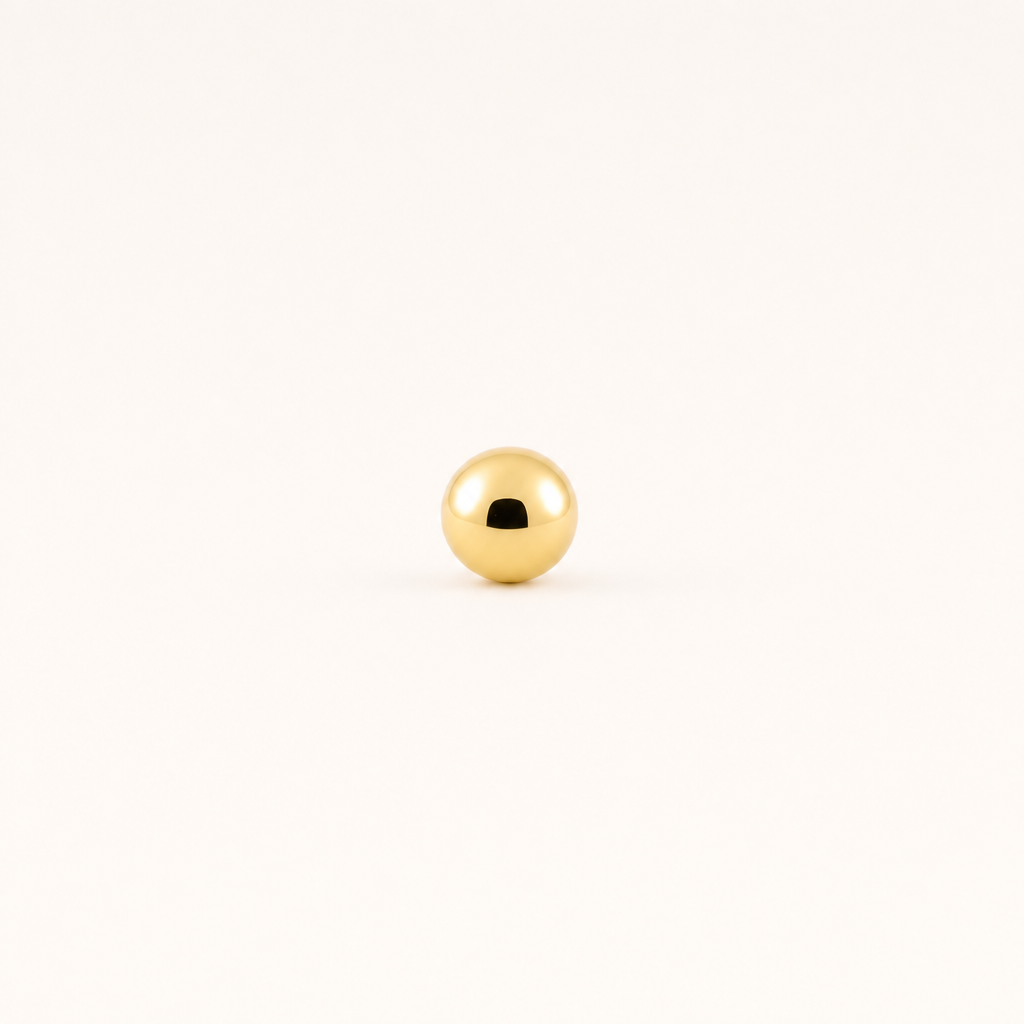 Broquel Dormilona 2.8 mm Oro 10K — vista frontal