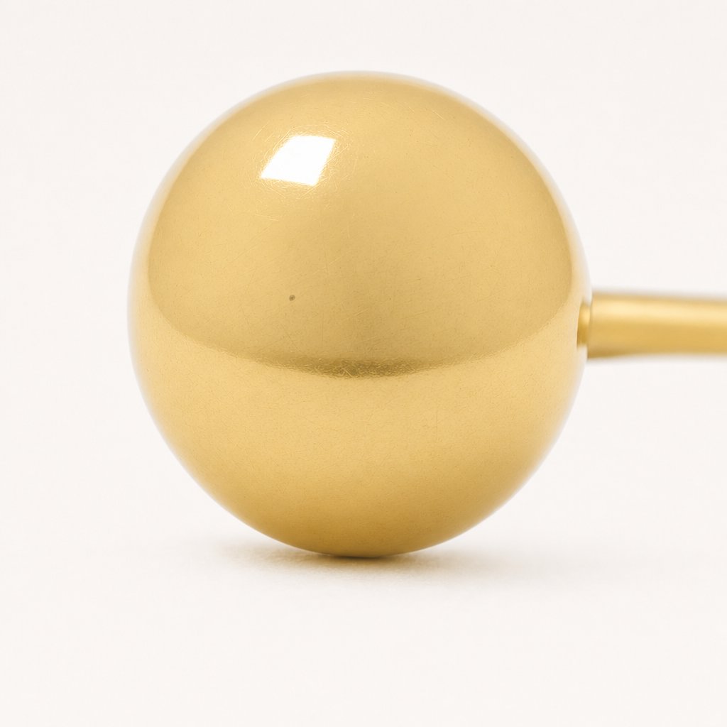 Broquel Dormilona 2.8 mm Oro 10K — macro frontal