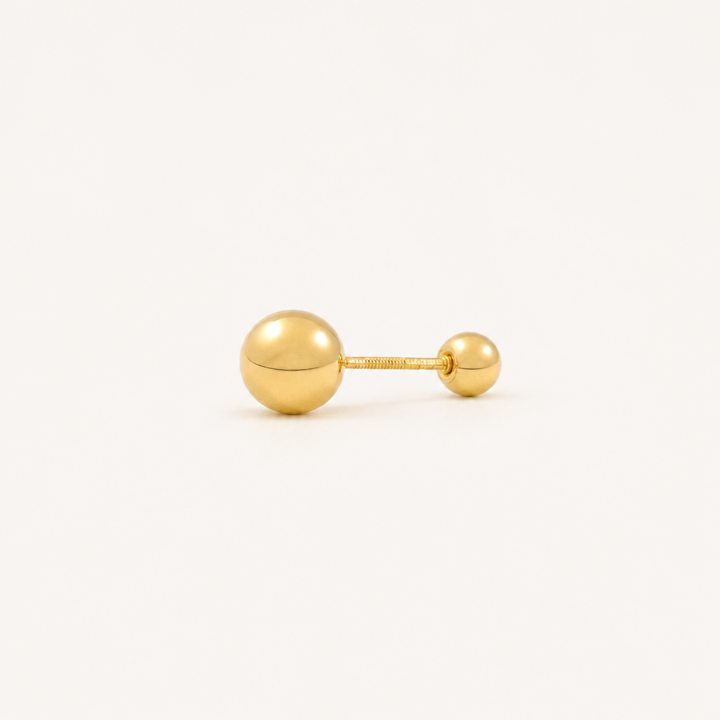 Broquel Dormilona 4.1 mm Oro 10K — vista diagonal