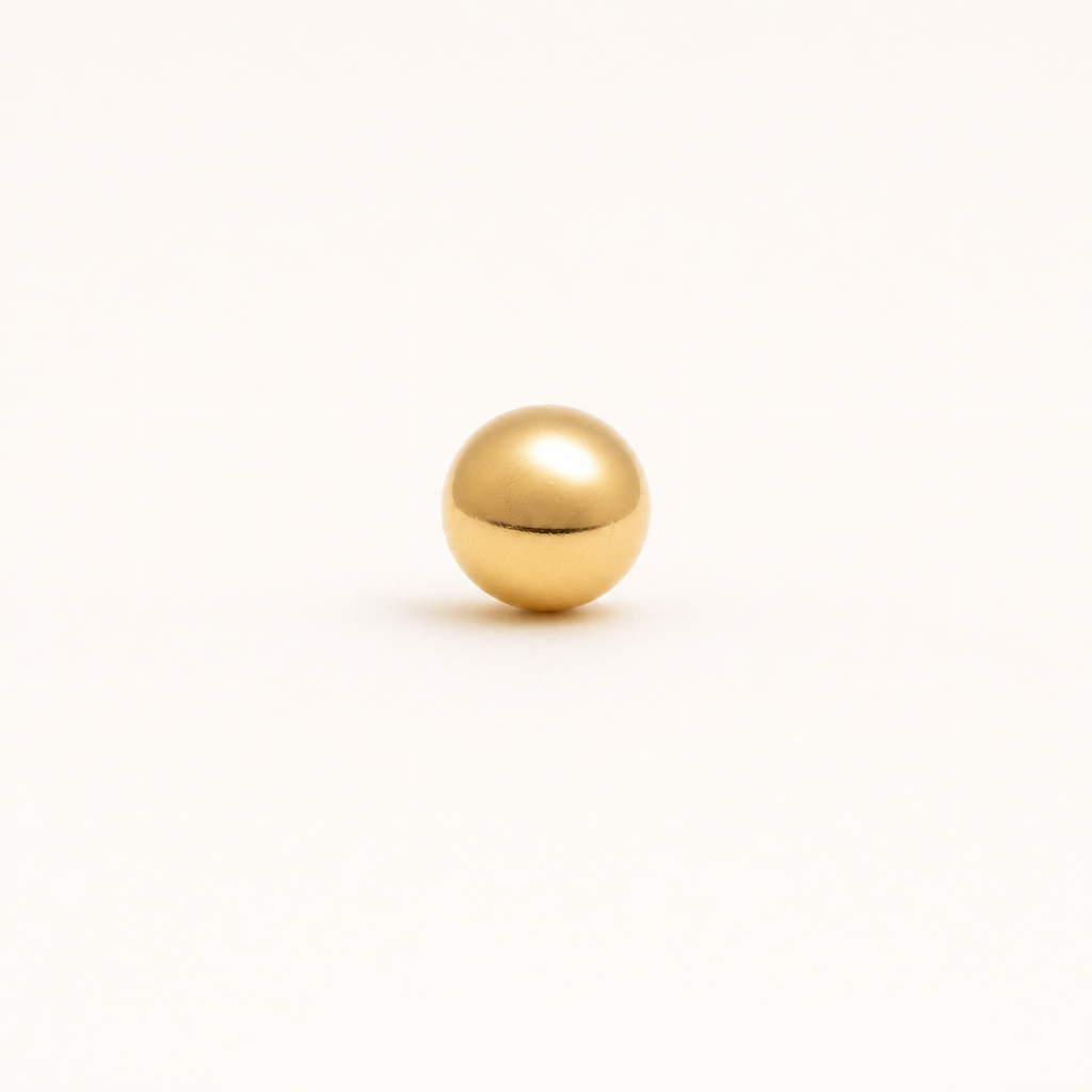 Broquel Dormilona 3.2 mm Oro 10K — vista frontal