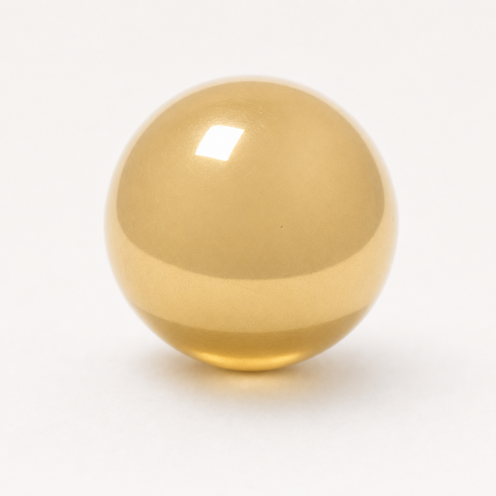 Broquel Dormilona 4.9 mm Oro 10K — macro frontal