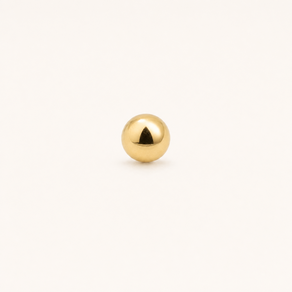 Broquel Dormilona 6 mm Oro 10K — vista frontal