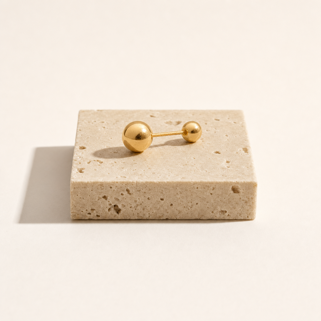 Broquel Dormilona 3.2 mm Oro 10K — bodegón editorial