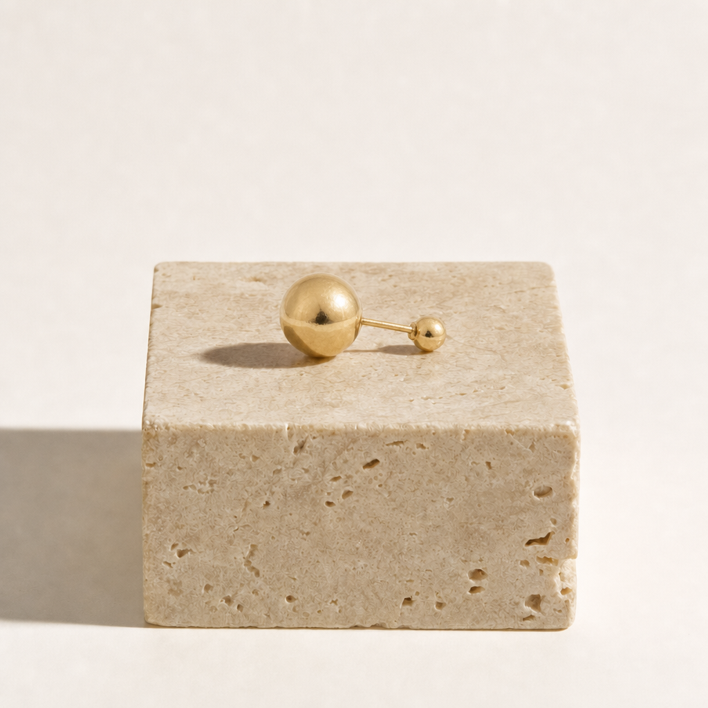 Broquel Dormilona 6 mm Oro 10K — bodegón editorial