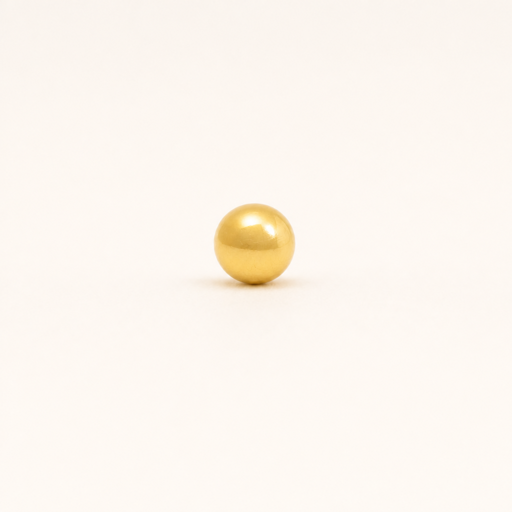Broquel Dormilona 4.1 mm Oro 10K — vista frontal
