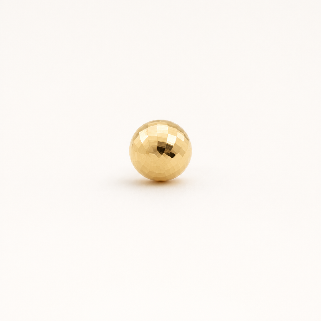 Broquel Dormilona 3.2 mm Oro 10K — vista frontal