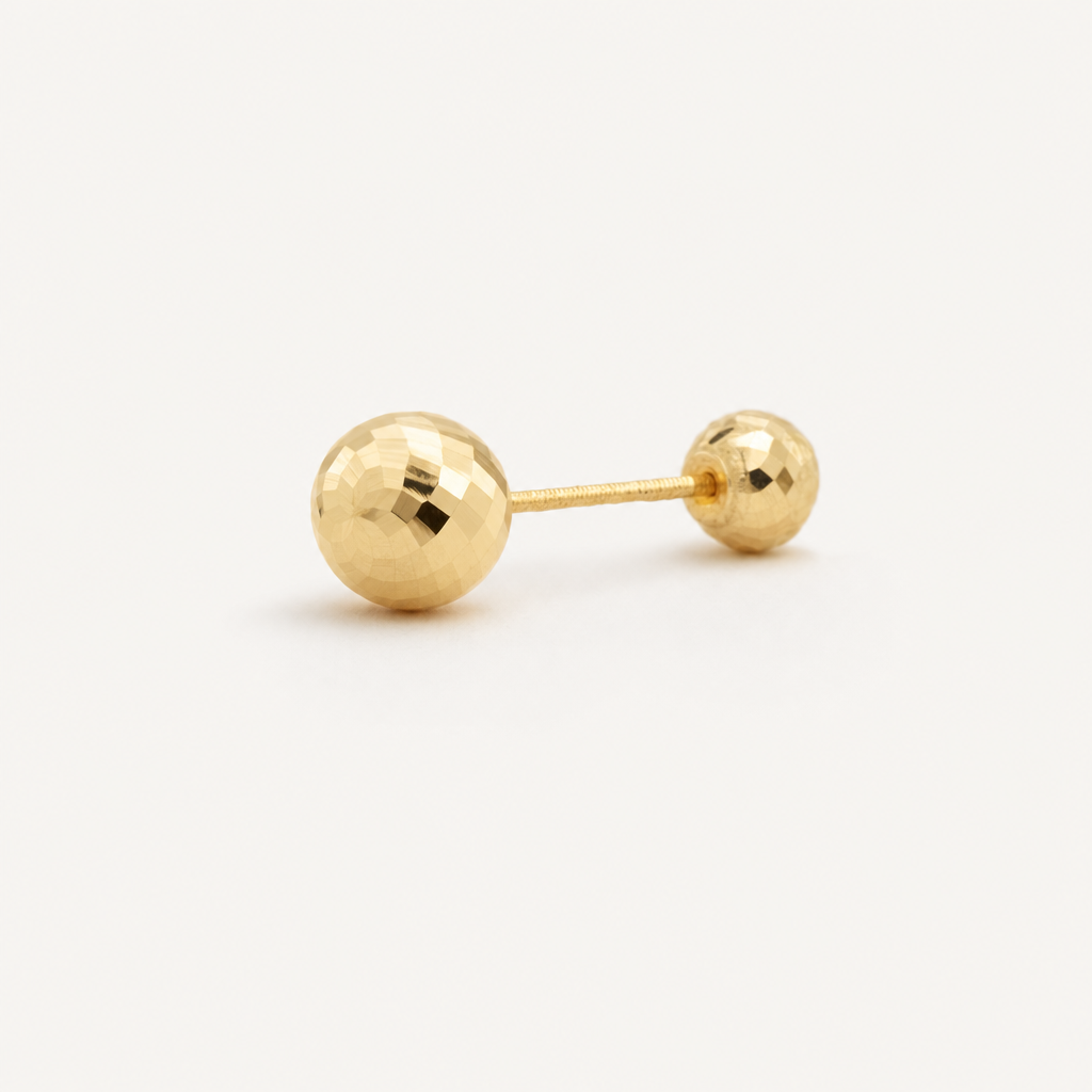 Broquel Dormilona 3.2 mm Oro 10K — vista diagonal