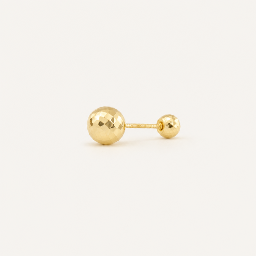 Broquel Dormilona 4.1 mm Oro 10K — vista diagonal