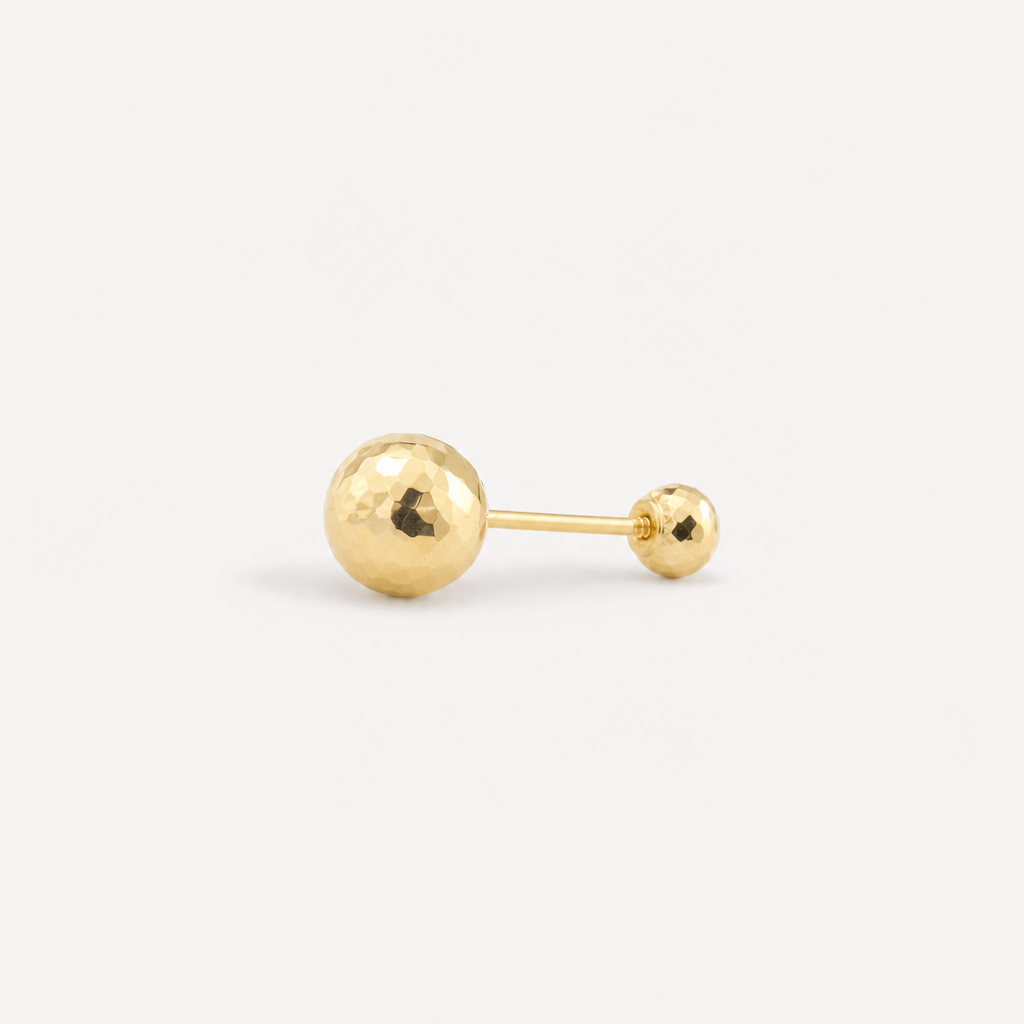 Broquel Dormilona 4.9 mm Oro 10K — vista diagonal