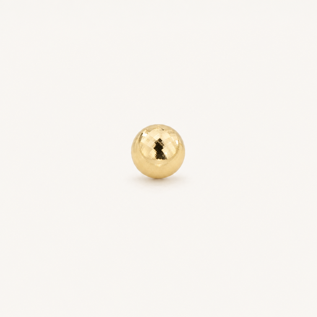 Broquel Dormilona 6 mm Oro 10K — vista frontal