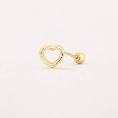 Broquel Corazón Silueta Oro 10K