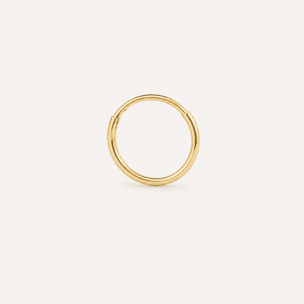 Arracada Lisa 6.6 mm Oro 10K — vista frontal