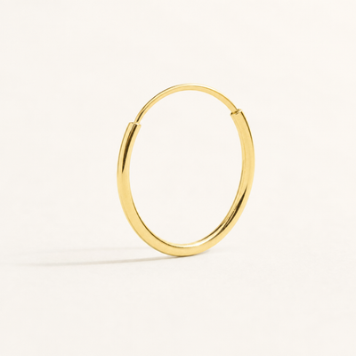 Arracada Lisa 9 mm Oro 10K