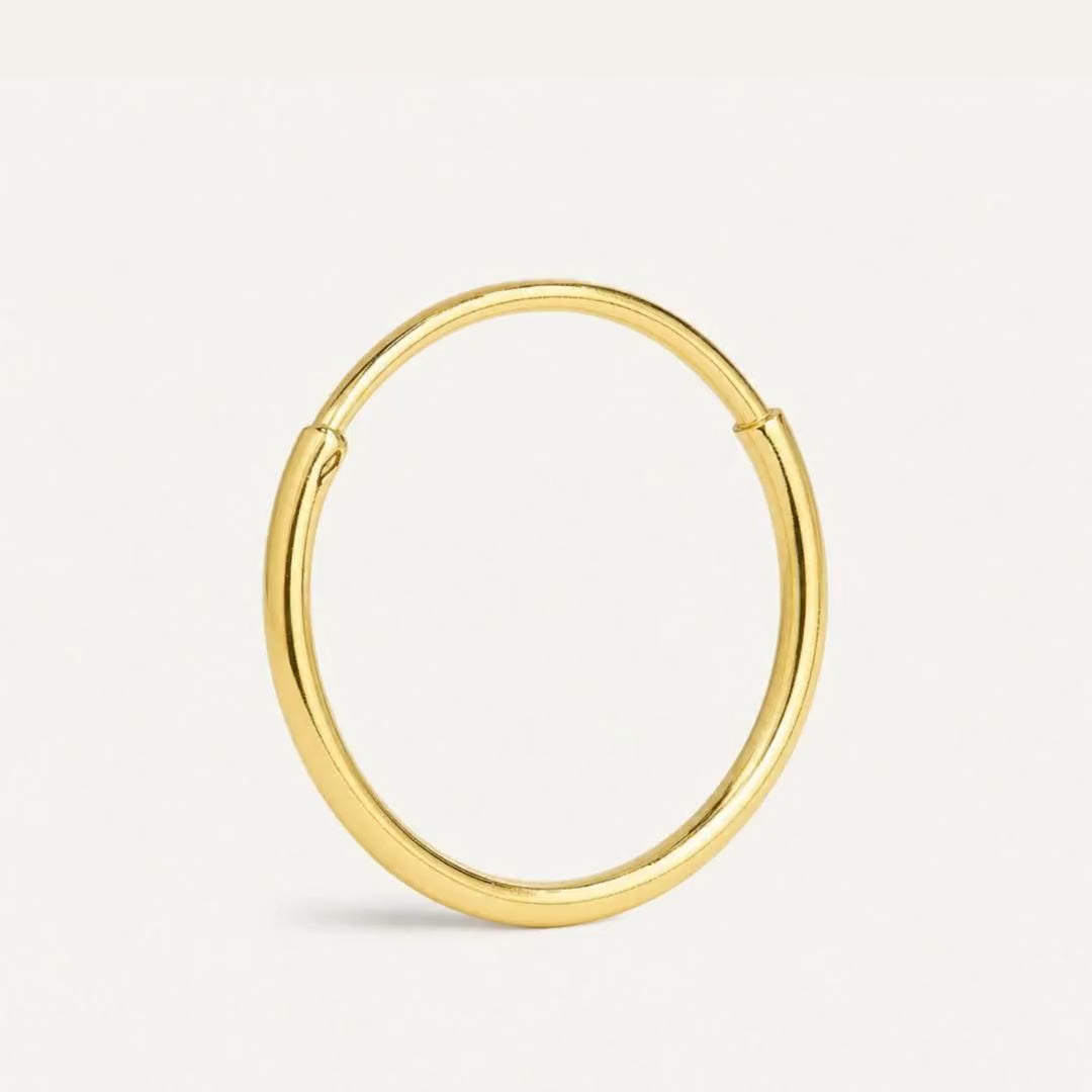 Arracada Lisa 12 mm Oro 10K — ficha tecnica animada