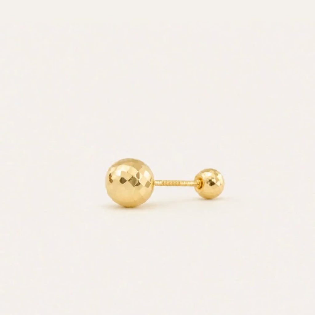 Broquel Dormilona 4.1 mm Oro 10K — ficha tecnica animada