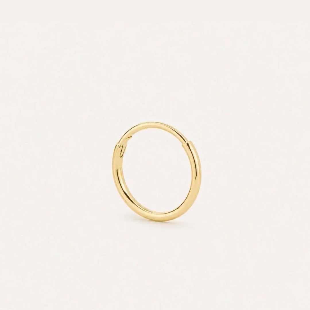 Arracada Lisa 6.6 mm Oro 10K — ficha tecnica animada